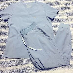 Figs Blue scrub set